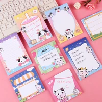50page korean sticky notes cute calf color cartoon pattern office student message stickers daily planner memo pads school label