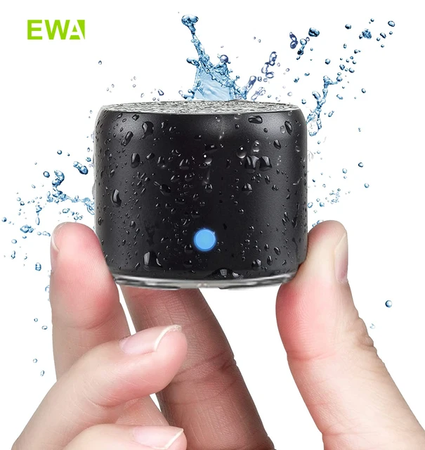 EWA A106 Pro Mini Bluetooth Speaker with Custom Bass Radiator, IPX7 Waterproof, Super Portable Speakers, Travel Case Packed 1