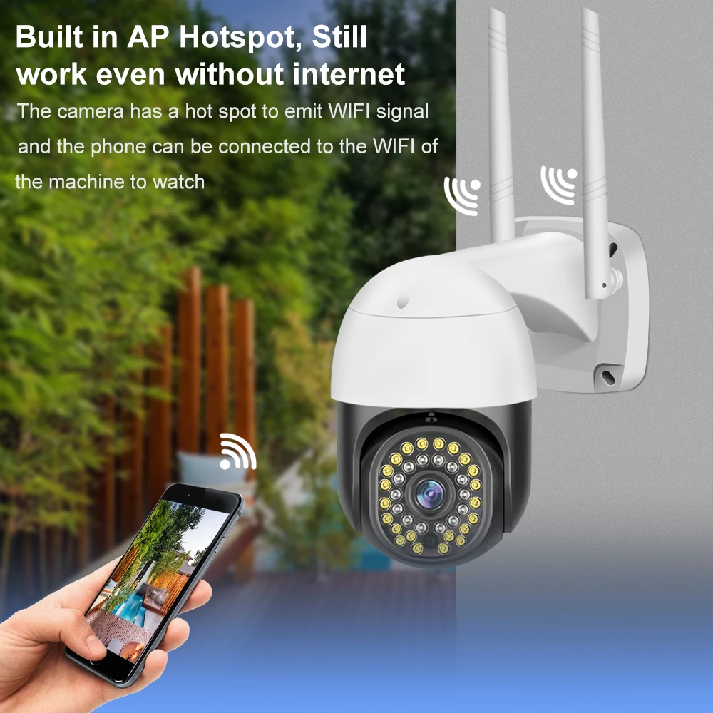 V380 Pro App 1080P 1 5 дюймов PTZ высокоскоростная купольная 22 беласветодиодный