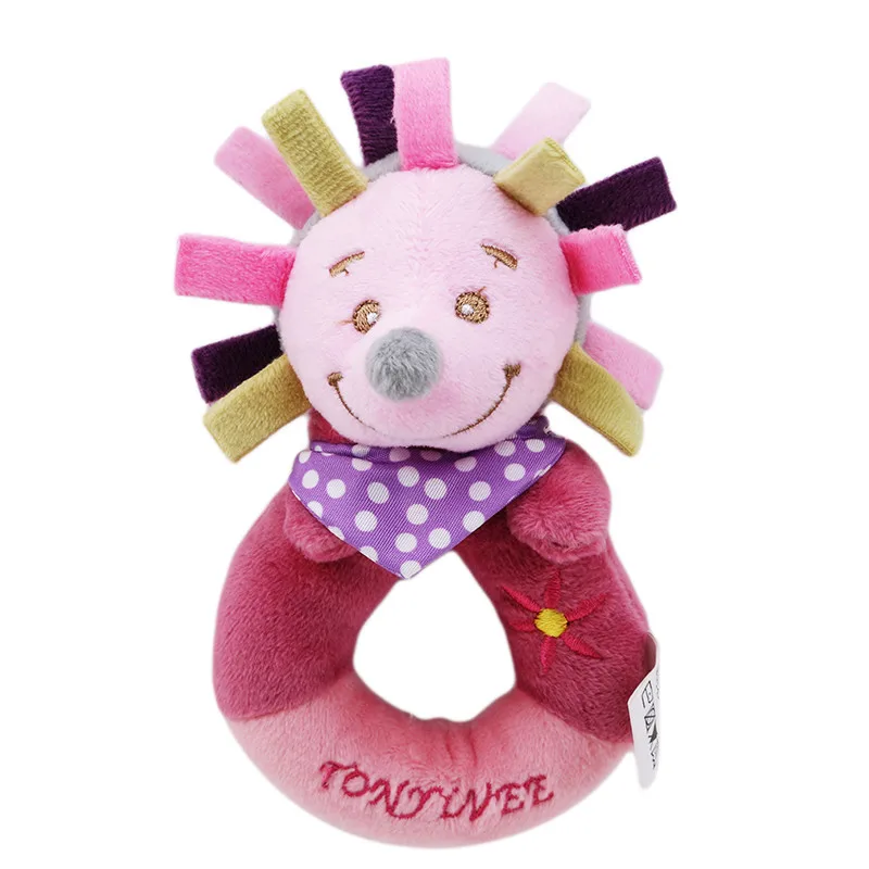 

Animal Infant Plush Doll Toys Baby Round Hand Ringing Mobile Rattles Cute Useful Intellige Smooth Soft Kawaii Hedgehog Puppy