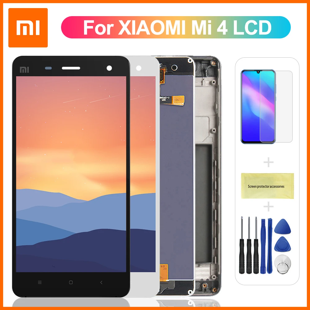 ЖК-дисплей 5 0 дюйма для XiaoMi Mi4 сенсорный дигитайзер с рамкой в сборе сменный