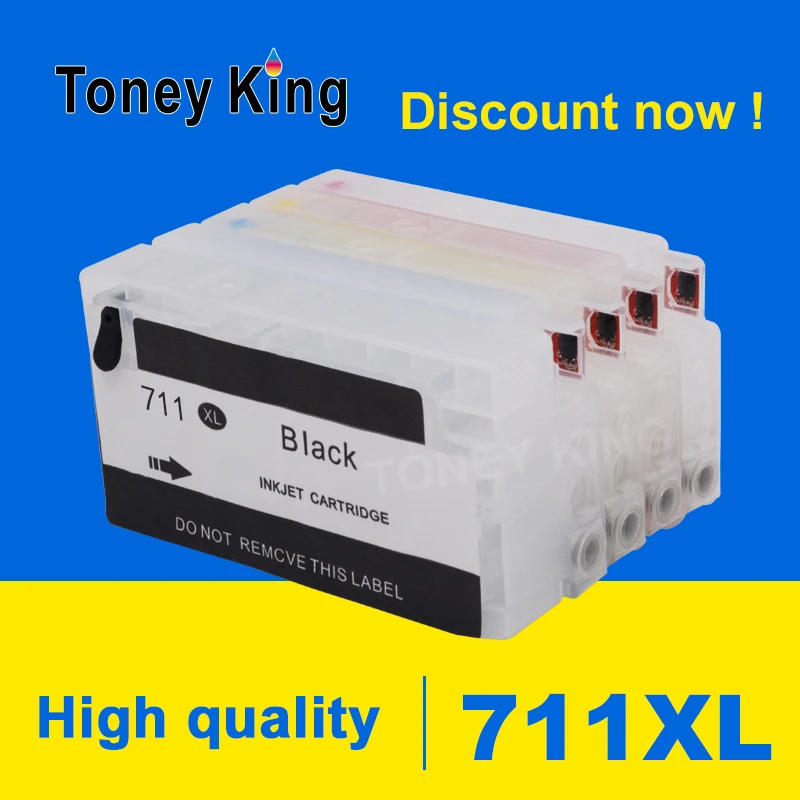 Toney King 711 XL многоразовый картридж для принтера HP Designjet T120 24 610 T520 36 914 | Компьютеры и