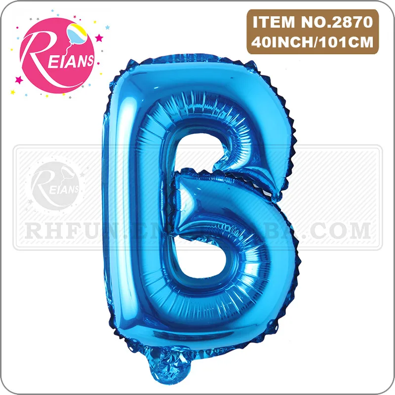 

Blue Happy Birthday party balloons Wedding decorations balloons 40 inch Alphabet Foil Letter balloon kids baby shower supplies