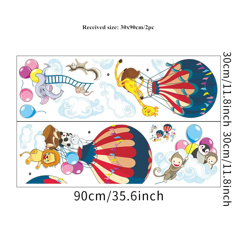 Воздушный шар аниме наклейка на стену для детской комнаты украшение съемные