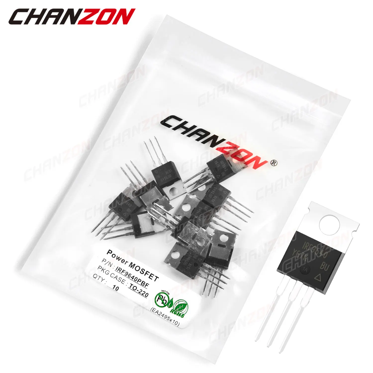 

10Pcs IRF9640PBF TO-220 IRF9640 Power Mosfet Transistor Bipolar Junction BJT Powerful Triode Tube Fets IRF 9640PBF -11A -200V