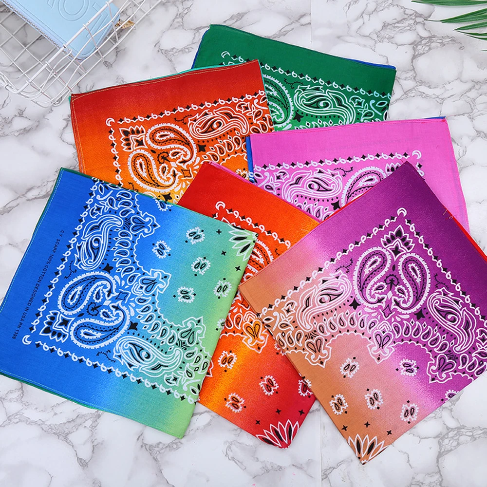 Хлопковая повязка на голову для занятий спортом в стиле хип-хоп квадратный шарф с