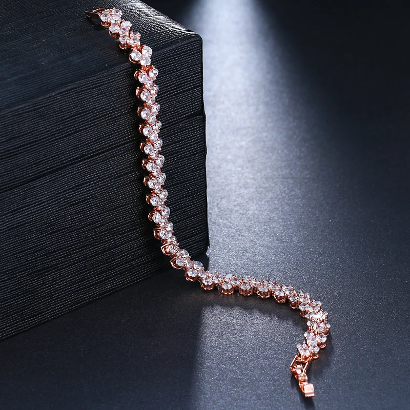 

2021 Fashion Bracelet Charm Bangle with Full Dazzling ZIrconia for Women Girlfriend Party Luxury Jewelry JSL123