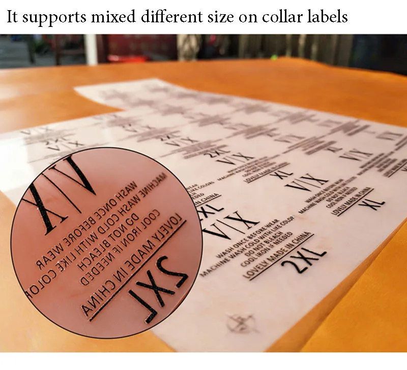 50 шт./партия термотрансферные этикетки для воротника|Этикетки одежды| |