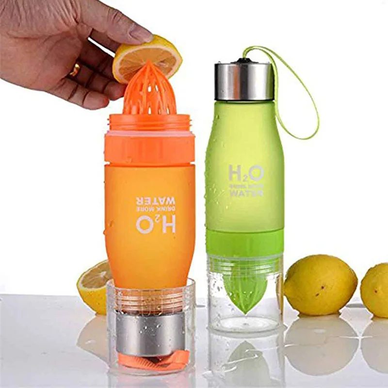 Borraccia Fruit Infuser Water Bottle 650ml Gourde En Plastique Sport Garrafa Cute Gym Enfant Bpa Free Cup |