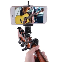 guitar head clip mobile phone holder live broadcast bracket stand tripod clip head smartphone support desktop music holder