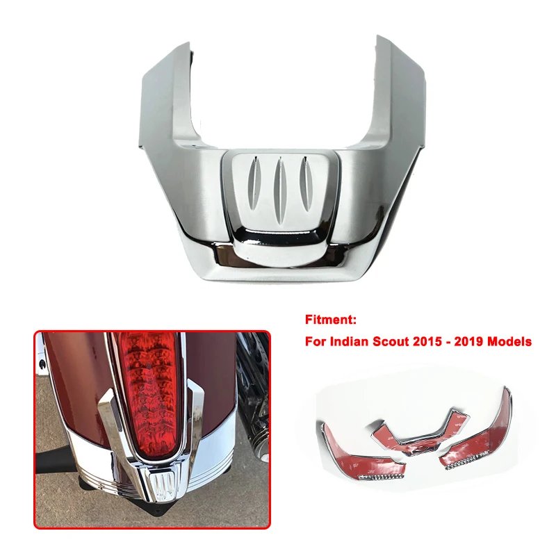 Decorate Sticker Fender fits For Indian Scout Models 2015-2020 Motorcycle Chrome Rear Tip Accessories | Автомобили и мотоциклы