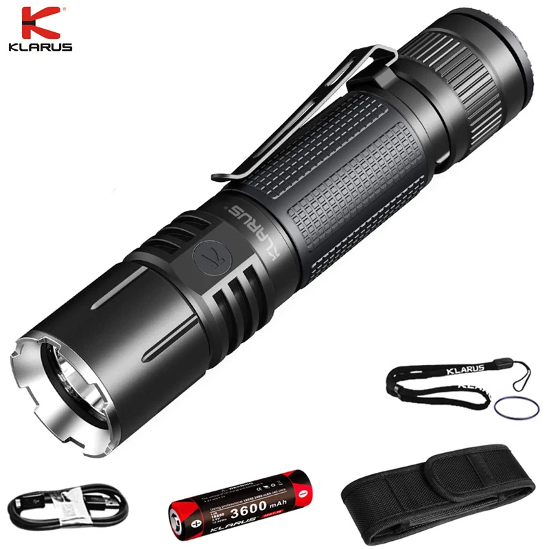 Аккумуляторный тактический фонарик KLARUS 360X1 USB XHP35 HD max 1800 люмен расстояние луча 246 м