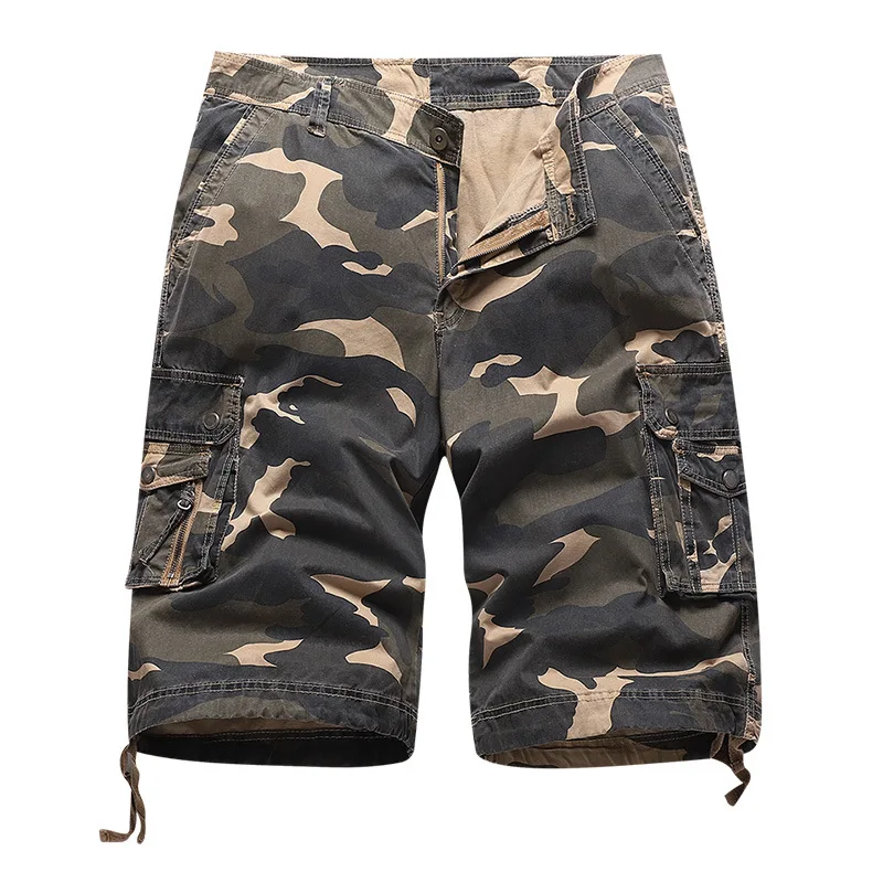 

Summer Cotton Military Cargo Shorts Fashion Camouflage Multi-Pocket Homme Army Casual Shorts Bermudas Masculina Plus Size 40