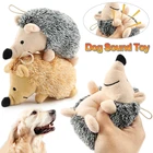 Игрушки для домашних животных форма ежа мягкая плюшевая пищалка собака интерактивная игрушка собаки жевательная игрушка устойчивая к укусам чистка зубов