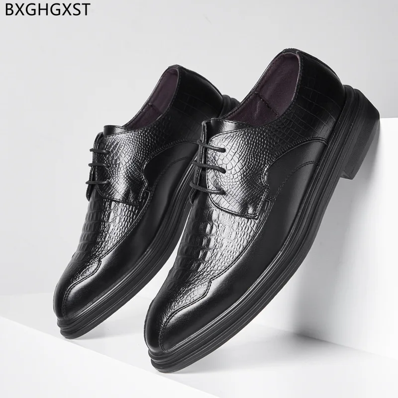 

Oxford Crocodile Shoes Men Italian Men Dress Shoes Leather Black Party Shoes for Man 2023 Chaussure De Homme Zapatos De Hombre