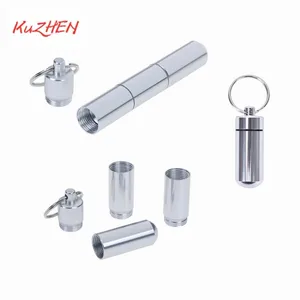 1Pcs 14 Grids Pill Box Case Bottle Waterproof Aluminum Drug Holder Container Health Care Keychain Medicine Box