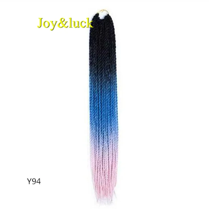 Y94 Joy& luck 24 дюйма Сенегальские закрученные крючком косички 30 прядей синтетические волосы для наращивания плетение волос - Цвет: Y94