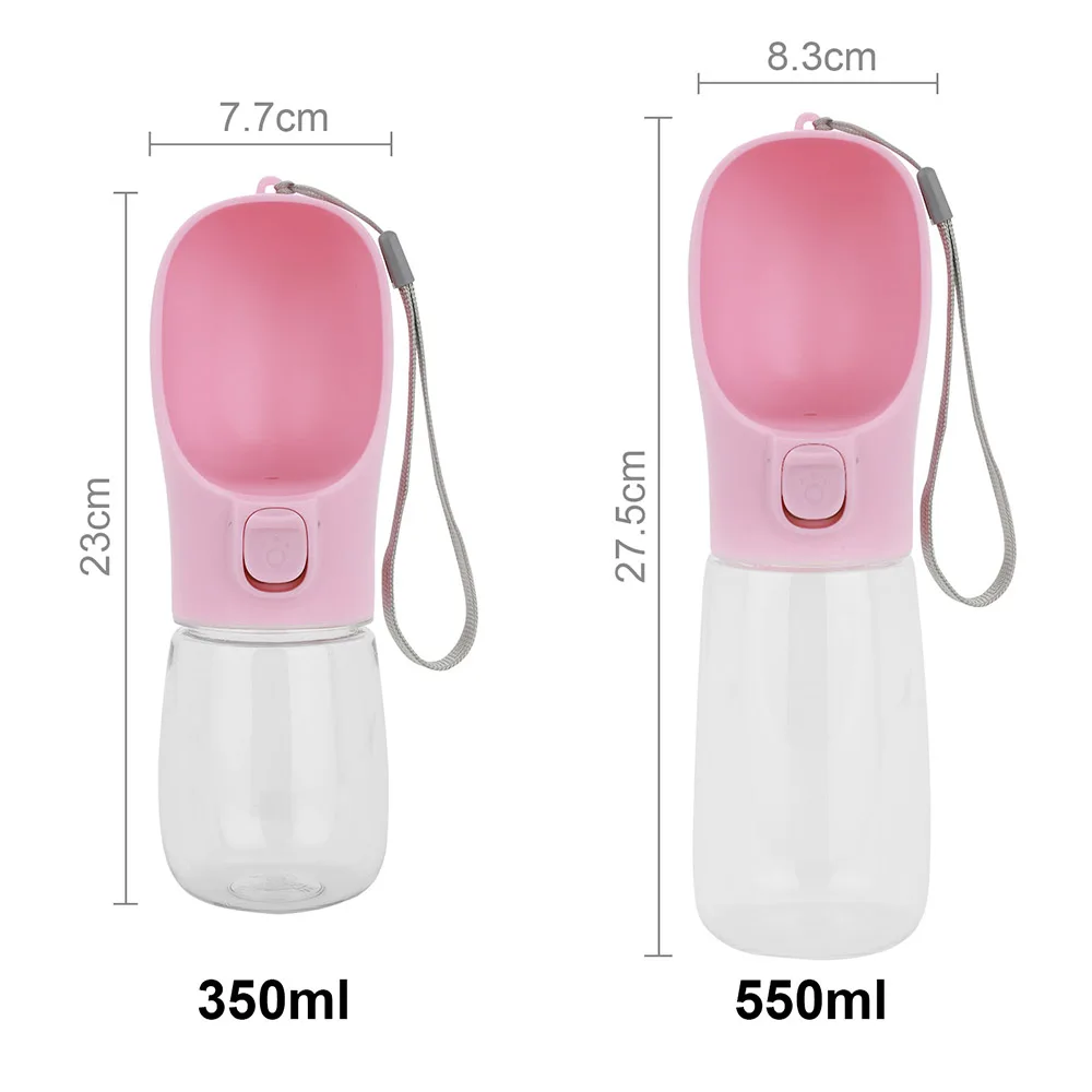 

Pet Dog Water Bottle 350/550ML Portable Pet Drinking Bowl for Small Large Dogs Cats Outdoor Water Dispenser Feeder Water Bottle