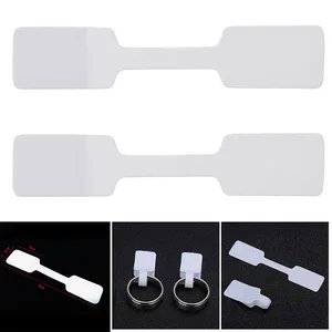 100 шт белые пустые Ювелирные изделия ценники бумажные ценовые этикетки практичное ожерелье кольцо висячий Размер ювелирные изделия Липкая цена бирки для демонстрации