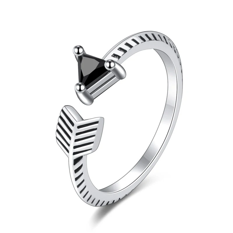 Модное простое геометрическое треугольное циркониевое кольцо, креативное женское Открытое кольцо со стрелкой, аксессуары, элегантные женские ювелирные изделия вечерние Ринок