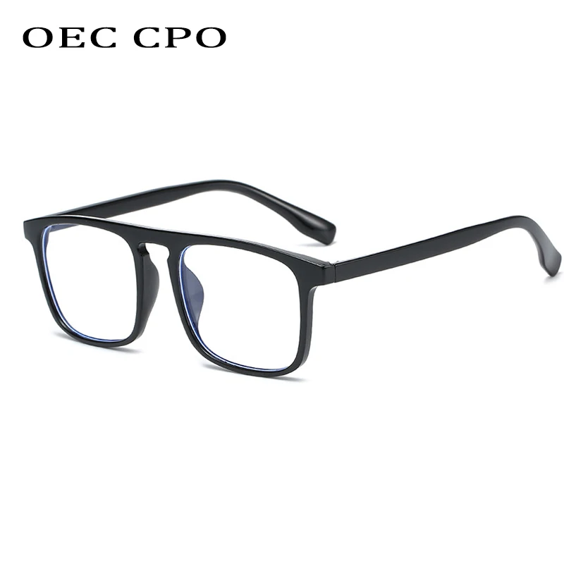 

OEC CPO Vintage Square Anti-Blue Light Glasses Frames Women Men Transparent Optical Glasses Frame Goggles Computer Eyeglasses