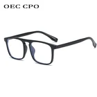 OEC CPO винтажная квадратная светильник права для очков с защитой от синего света для женщин и мужчин Прозрачная Оптическая оправа для очков компьютерные очки