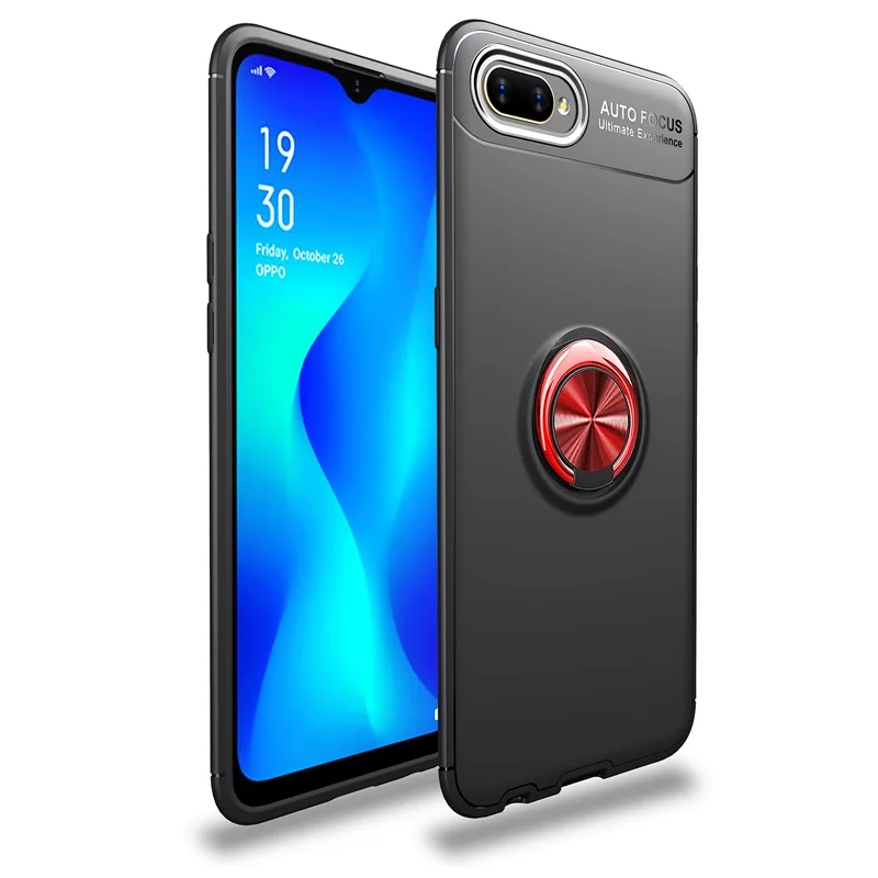Для OPPO A1k Realme C2 чехол Невидимый Кронштейн Крышка для OPPO Realme C2 A1k кольцо Пряжка мягкий силиконовый корпус Fundas Coque