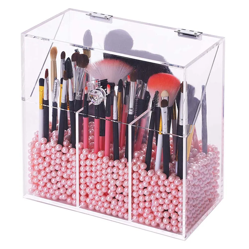 

Acrylic Makeup Brush Holder Makeup Organizer Cosmetic Holder Lipstick Pencil Storage Container Professional Makeup Storage Box