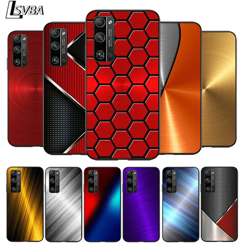 

Red Blue Brushed Metal for Huawei Honor V30 20 Pro 20 10i X10 9S 9A 9C 9X 8X 10 9 Lite 8A 7C 7A Pro Black Phone Case