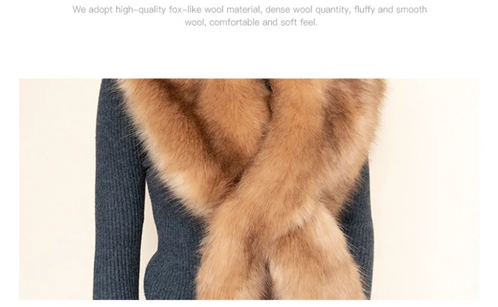 Шаль Из Искусственного лисьего меха меховой шарф из свинца и кожи сохраняющая