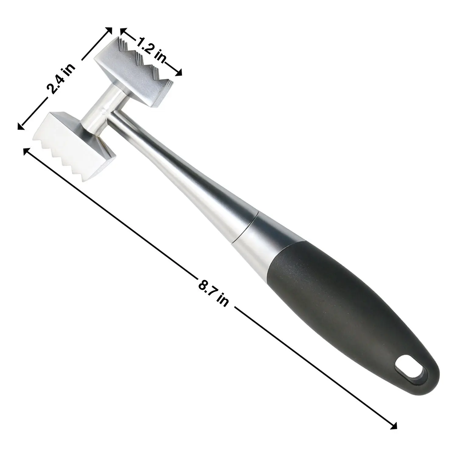 

Zinc Alloy Meat Tenderizer, Chicken Meat Hammer Tenderizer Tool with Rubber Grip Handle