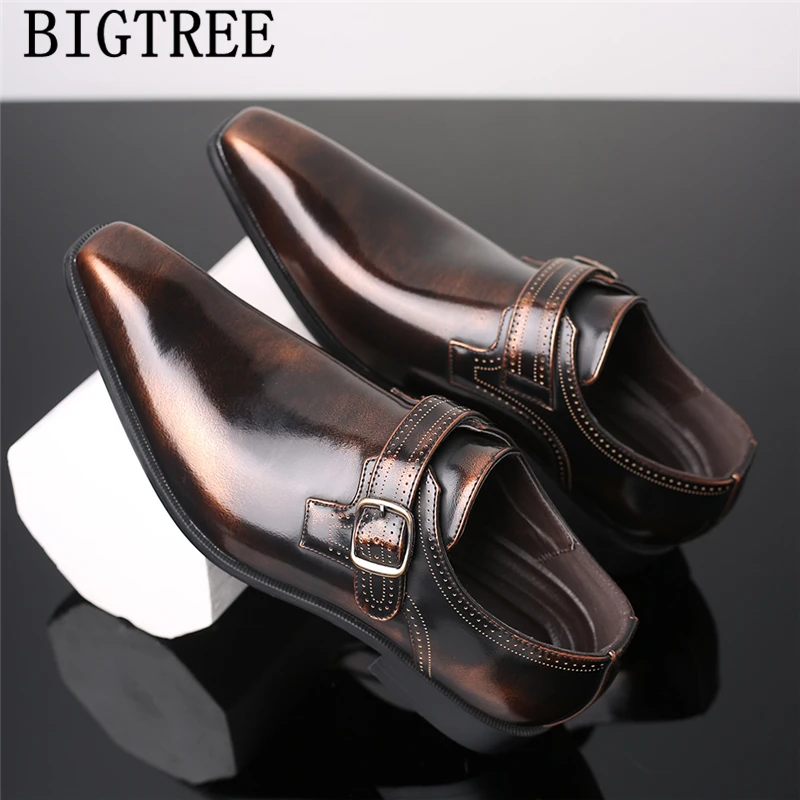 Мужские итальянские ботинки Формальные Роскошные Дизайнерские мужские кожаные