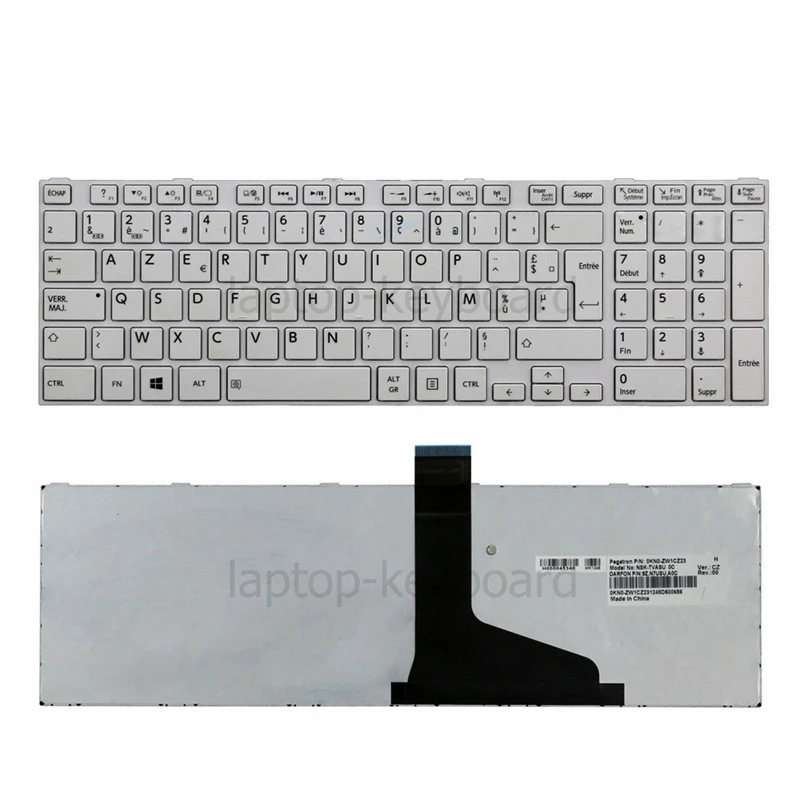 Французская клавиатура для TOSHIBA SATELLITE C850 C855D C850D C855 C870 C870D C875 C875D L875 L875D черная/белая
