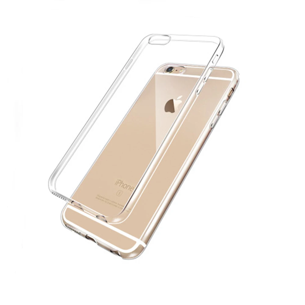 Ультратонкий Мягкий Прозрачный чехол из ТПУ для iPhone 7 8 6 Plus прозрачный