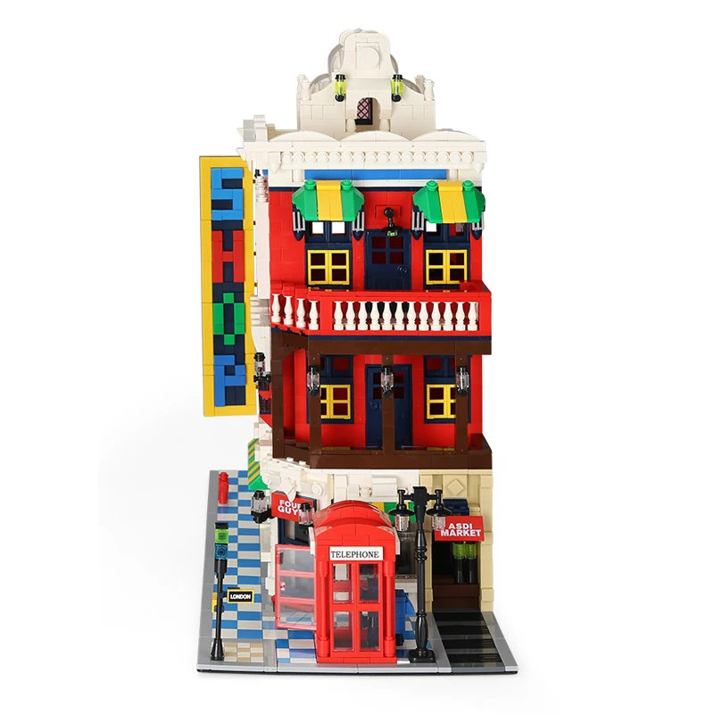 

6311 2332 PCS Creative City Street Series Corner Store Architecture City Building Blocks Bricks Bithday Kids Chrismas Toys Gifts
