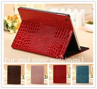 high quality leather case for ipad mini 123 smart cover for apple ipad mini case mini 2 mini 3 7 9slim crocodile tablet stand