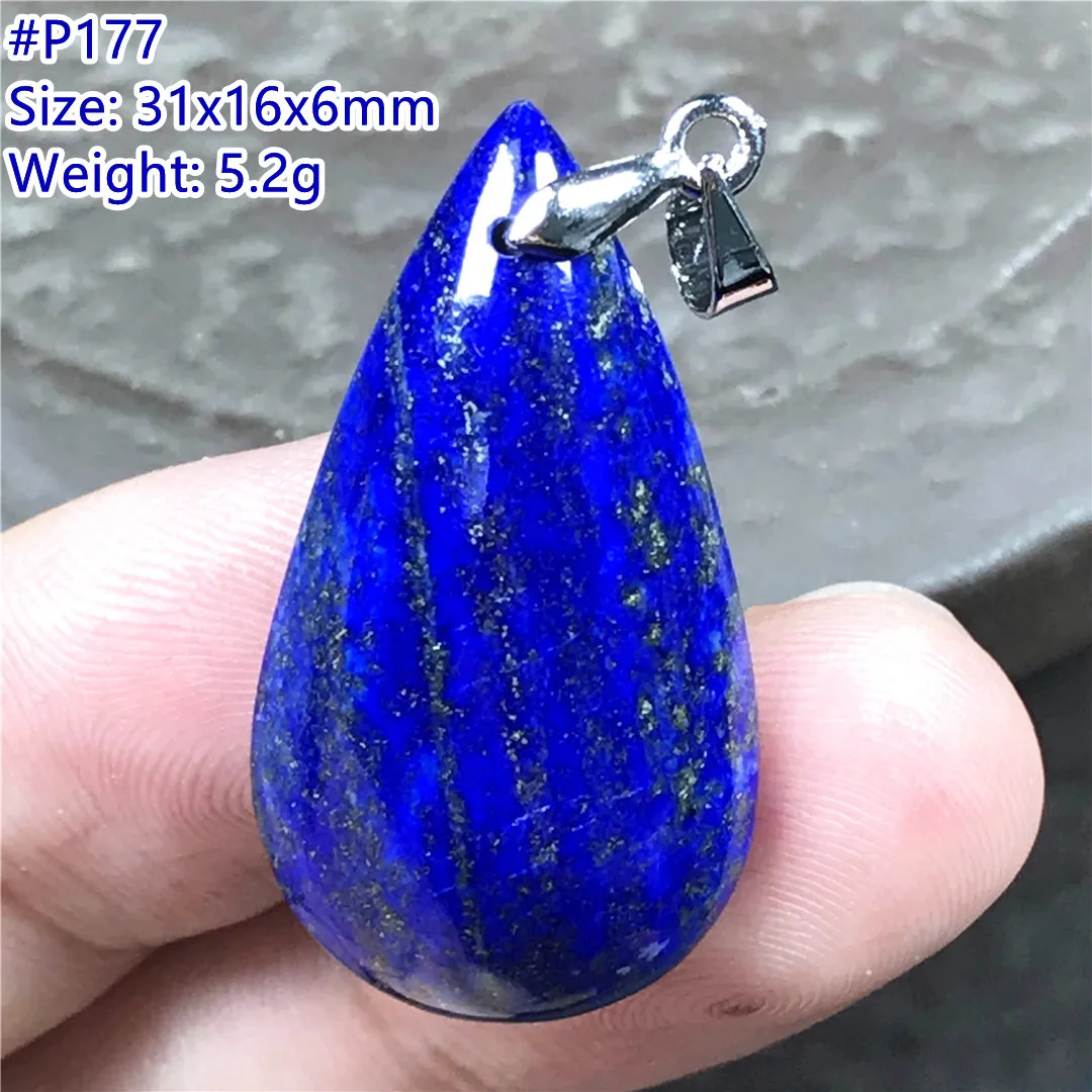 

Top Natural Blue Lapis Lazuli Pendant Jewelry For Women Men Wealth Healing Gift Luck Crystal Stone Beads Silver Gemstone AAAAA