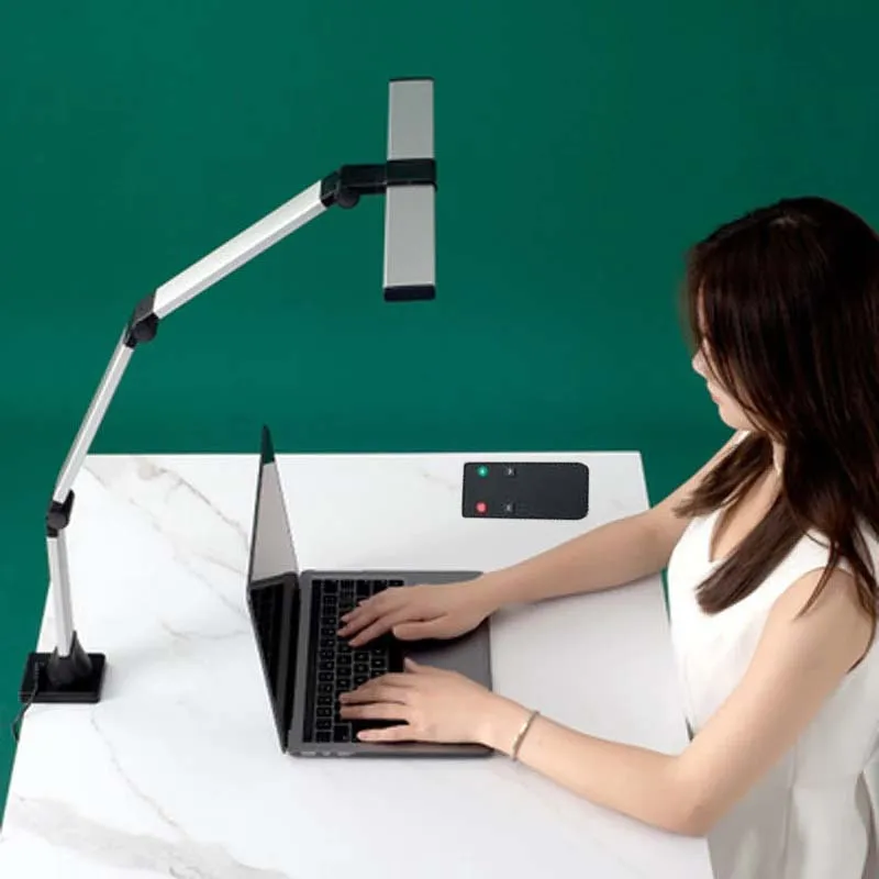 저렴한 LED 긴 팔 눈 보호 책상 램프, 컴퓨터 스크린 라이트 기숙사 독서 무선 원격 제어 클립 타입 테이블 램프