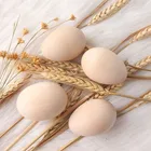 Игрушки для прорезывания зубов большие деревянные, в форме яйца, незавершенные, Деревянное яйцо, ручной работы, 63 мм, 12 шт.