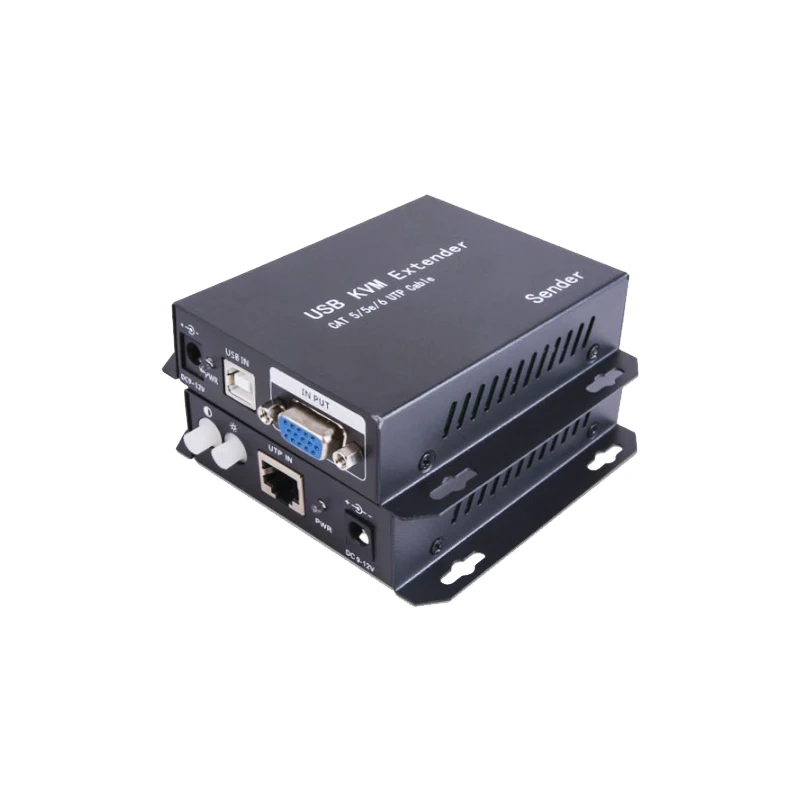 

USB KVM Network Extender VGA To RJ45 Signal Amplifier USB Keyboard And Mouse Network Cable SIgnal Extension 100M 200M 300M