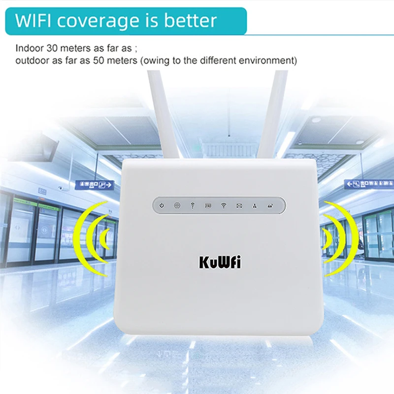 KuWFi 300 Мбит/с Wifi роутеры 4G lte cpe мобильный роутер с портом LAN Поддержка порта sim карты