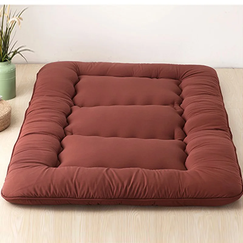 

Thicker floor mattress Foldable comfortable Solid Color Mattresses Pad Family Bedspreads King Queen Twin Full Size Tatami soft