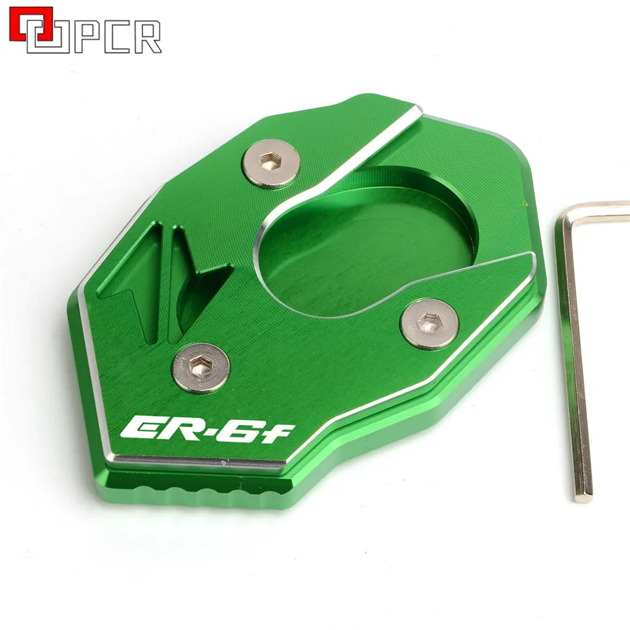 Алюминиевый боковой удлинитель с ЧПУ увеличить зеленый для Kawasaki ER6N ER 6N 6F ER6F 2011 2014