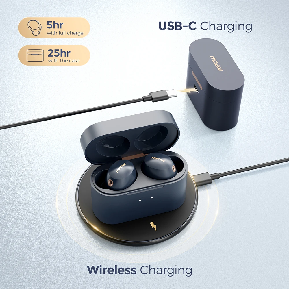 Bluetooth-наушники Mpow X6 с активным шумоподавлением беспроводные наушники режимом