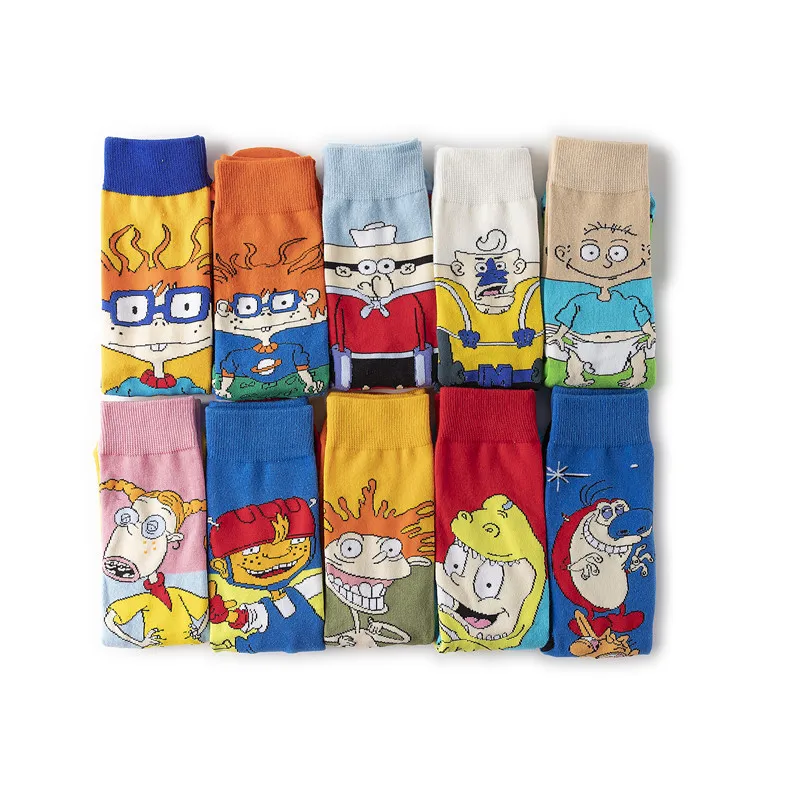

1 Pair Men's and Women's Long Tube Kawaii Personality Anime Socks Cartoon Socks Comic Socks Skateboard Trend Women Socks