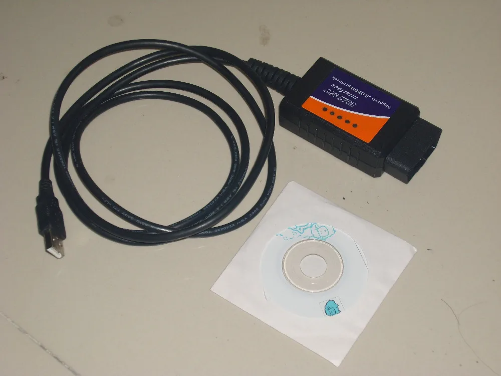 Автомобильный диагностический инструмент OBD2 ELM327 считыватель кодов USB 327