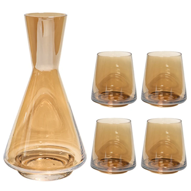 

400-1200ml Creative Slightly Luxury Whiskey Vodka Brandy Decanter Wine Glass Multi-Purpose Drinkware Wine Bottle Cup Set Gift