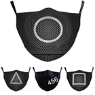 Смешная маска для косплея ТВ Kpop для женщин и мужчин, маска круглая треугольная квадратная 456 для лица, Пылезащитная многоразовая уличная маска для Хэллоуина для взрослых