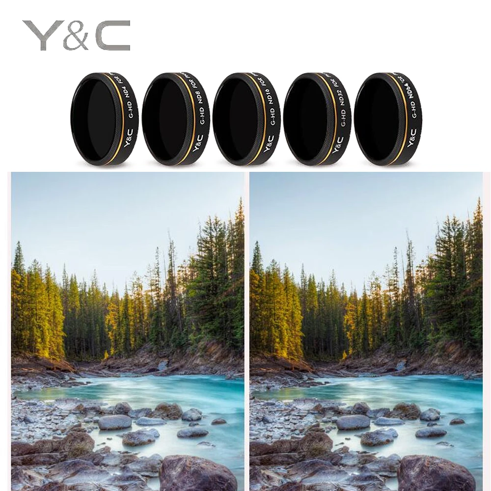 Фильтры для объектива YC градиентные красные/оранжевые/синие/серые DJI Phantom 4 PRO