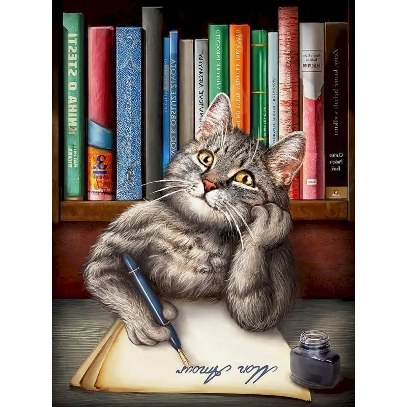 

GATYZTORY Frameless Cat Animals DIY Painting By Numbers Hand Painted Oil Painting Modern Wall Art Unique Gift For Home Decor